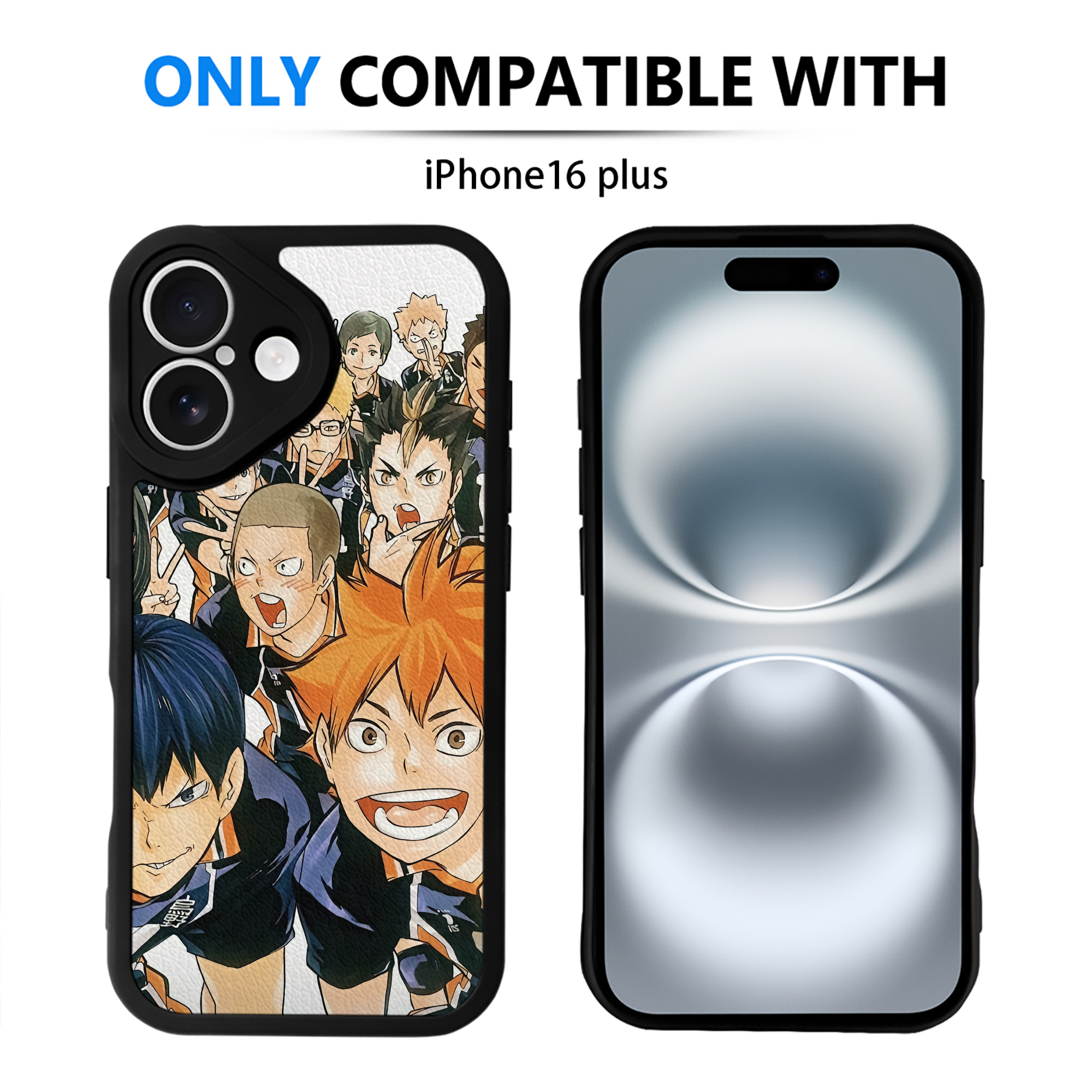 （画像用） ハイキュー!! Haikyu!! 【iPhone 16シリーズ対応】シリコンスマホケース（レザー調） 材質：シリコン